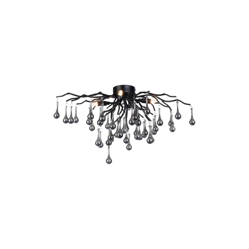 Paul Neuhaus 8090-18 - Lustră aplicată ICICLE 4xG9/40W/230V 30x60 cm negru