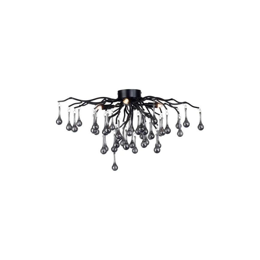 Paul Neuhaus 8090-18 - Lustră aplicată ICICLE 4xG9/40W/230V 30x60 cm negru