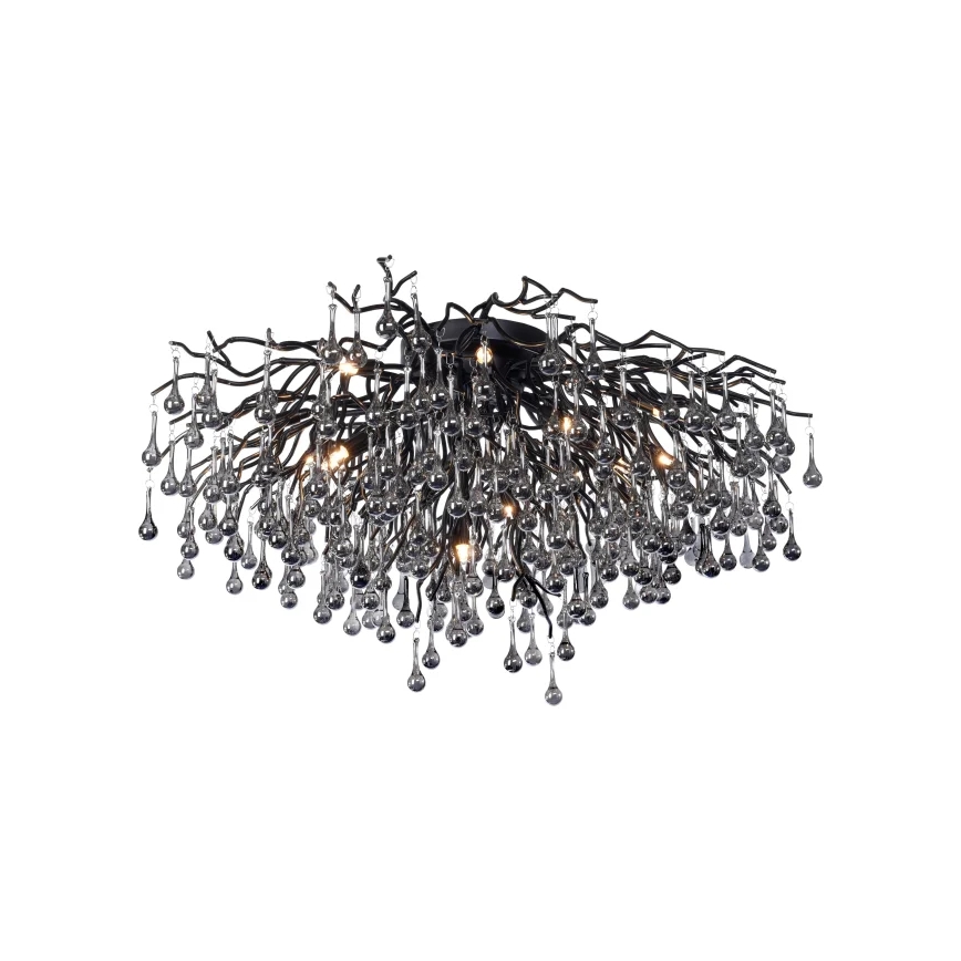 Paul Neuhaus 8092-18 - Lustra aplicată ICICLE, 14 x G9/40W/230V, Ø 100 cm, negru