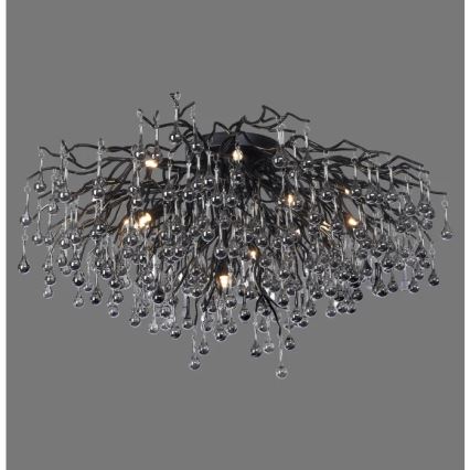 Paul Neuhaus 8092-18 - Lustra aplicată ICICLE, 14 x G9/40W/230V, Ø 100 cm, negru