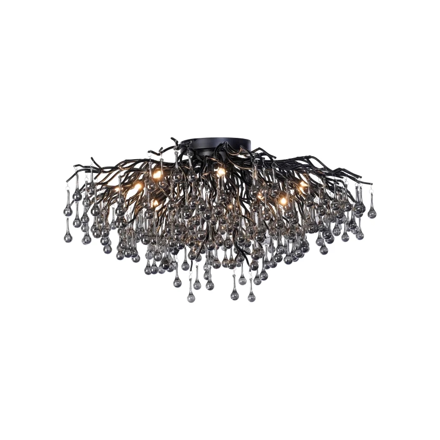 Paul Neuhaus 8092-18 - Lustra aplicată ICICLE, 14 x G9/40W/230V, Ø 100 cm, negru