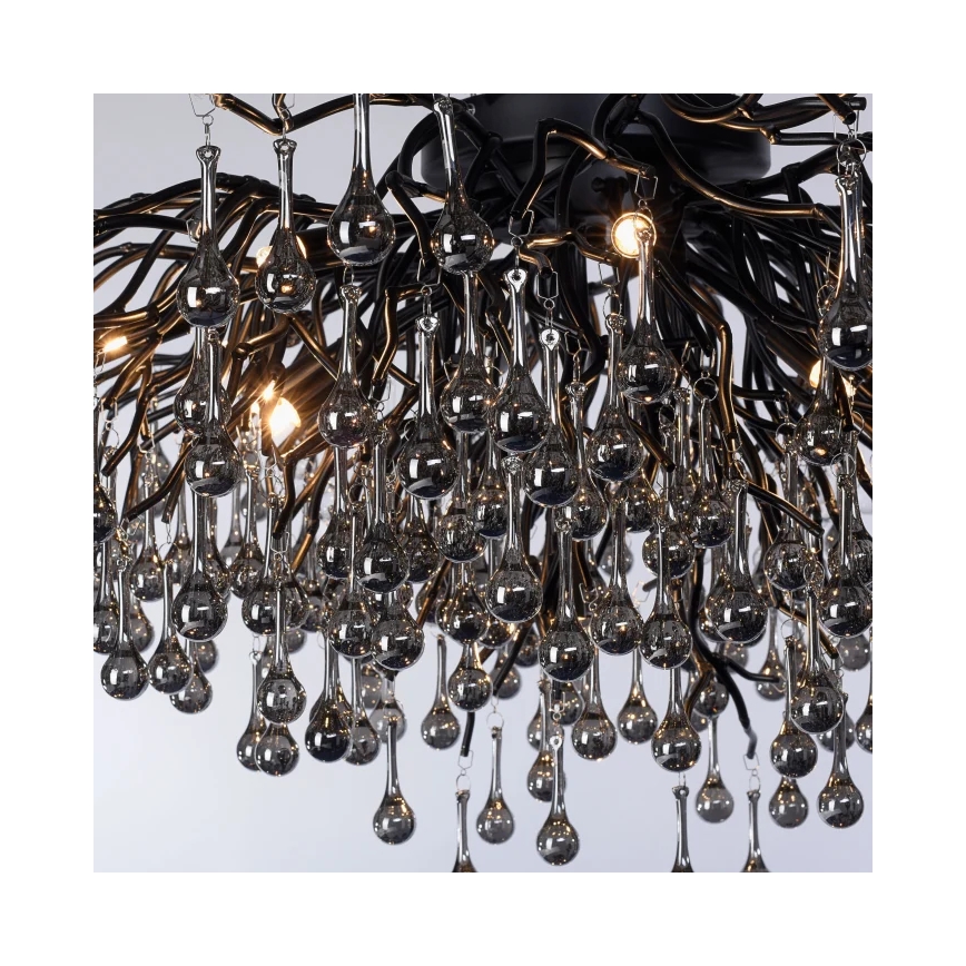 Paul Neuhaus 8092-18 - Lustra aplicată ICICLE, 14 x G9/40W/230V, Ø 100 cm, negru