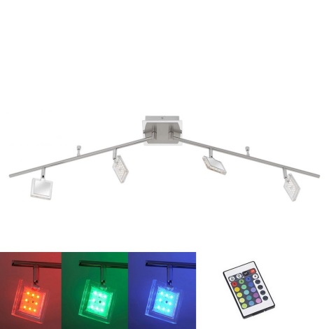 Paul Neuhaus 8644-17 - Lampă spot LED RGB DAAN 4xLED/3,7W/230V + control la distanță