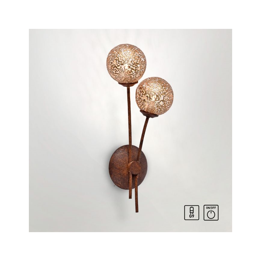 Paul Neuhaus 9032-48 - Lampă de perete GRETA 2xG9/40W/230V
