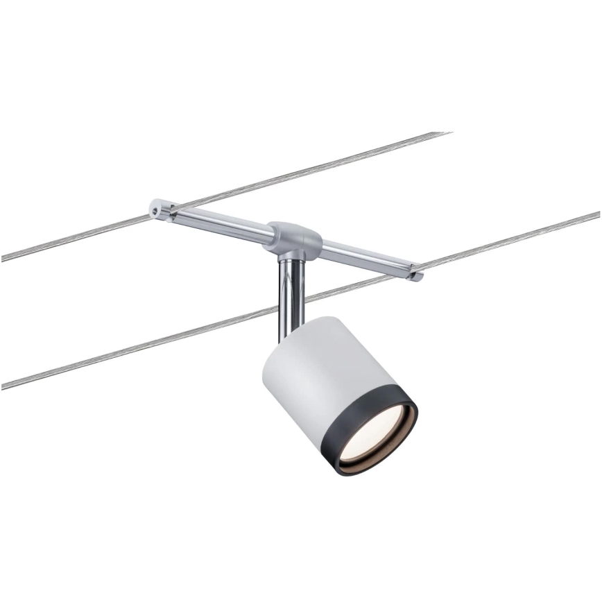 Paulmann 3981 - Set 5xLED/4W sistem complet pe cablu TUBE 230V crom mat/negru