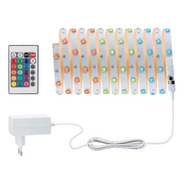 Paulmann 3988 - Bandă LED RGBW, 13 W, dimabilă, TIP, 5 m, 230 V + telecomandă