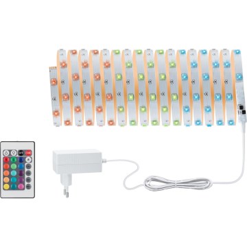 Paulmann 3989 - Bandă LED RGBW dimabilă, 19W, TIP, 10 m, 230V + telecomandă