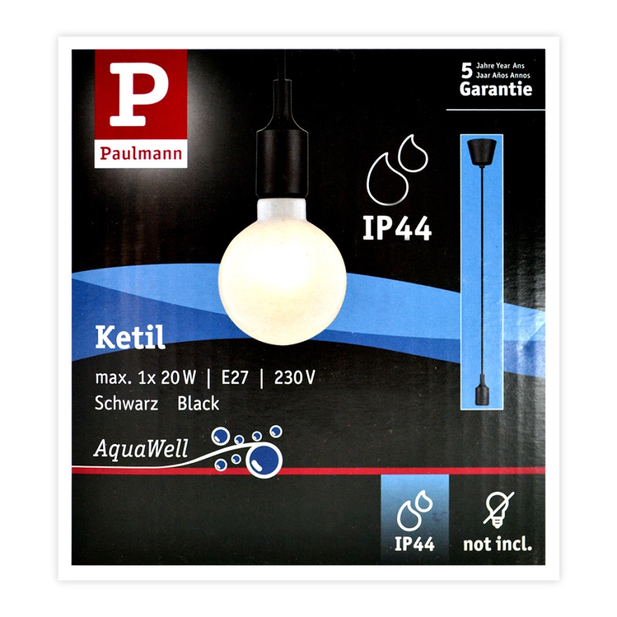Paulmann 50346 - Lustră pe cablu NEORDIC 1xE27/20W/230V IP44