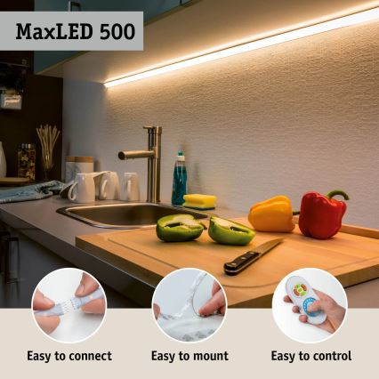 Paulmann 70627 - Bandă LED RGB dimerizabilă 18W IP44 pentru baie MAXLED 1,5 m 230V + telecomandă
