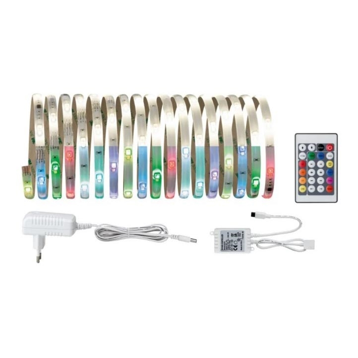 Paulmann 70697 - Bandă LED RGBW/10,5W reglabilă DIGITAL 4,8m 230V + telecomandă