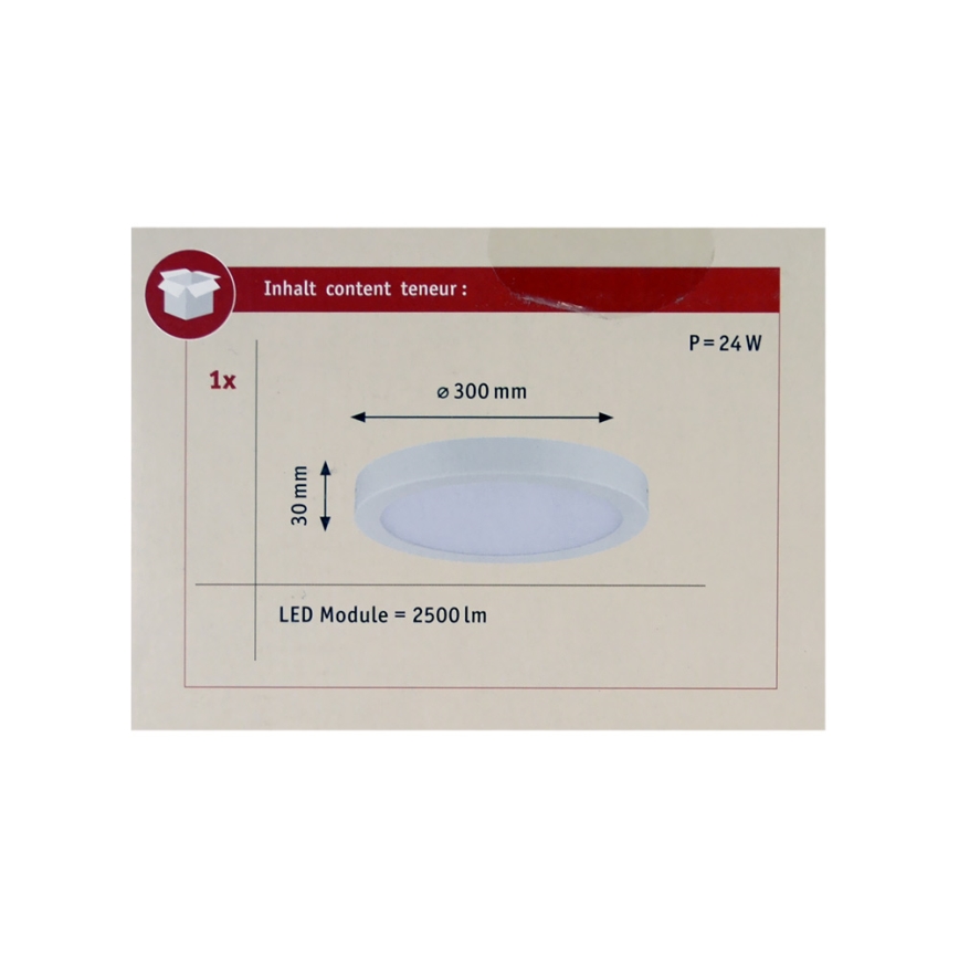 Paulmann 70899 - LED/22W Plafonieră ABIA 230V