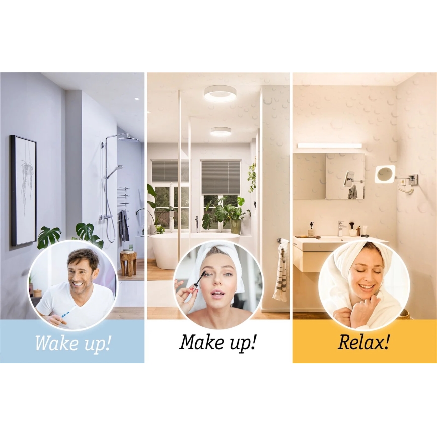 Paulmann 78952 - Oglindă încălzită pentru baie cu iluminare LED, 21W, IP44, reglabilă, MIRA 230V