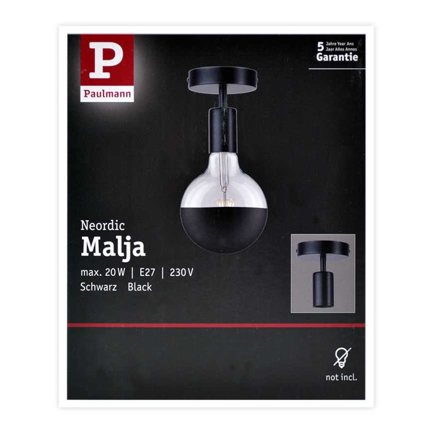 Paulmann 79760 - Plafonieră HALDOR 1xE27/20W/230V