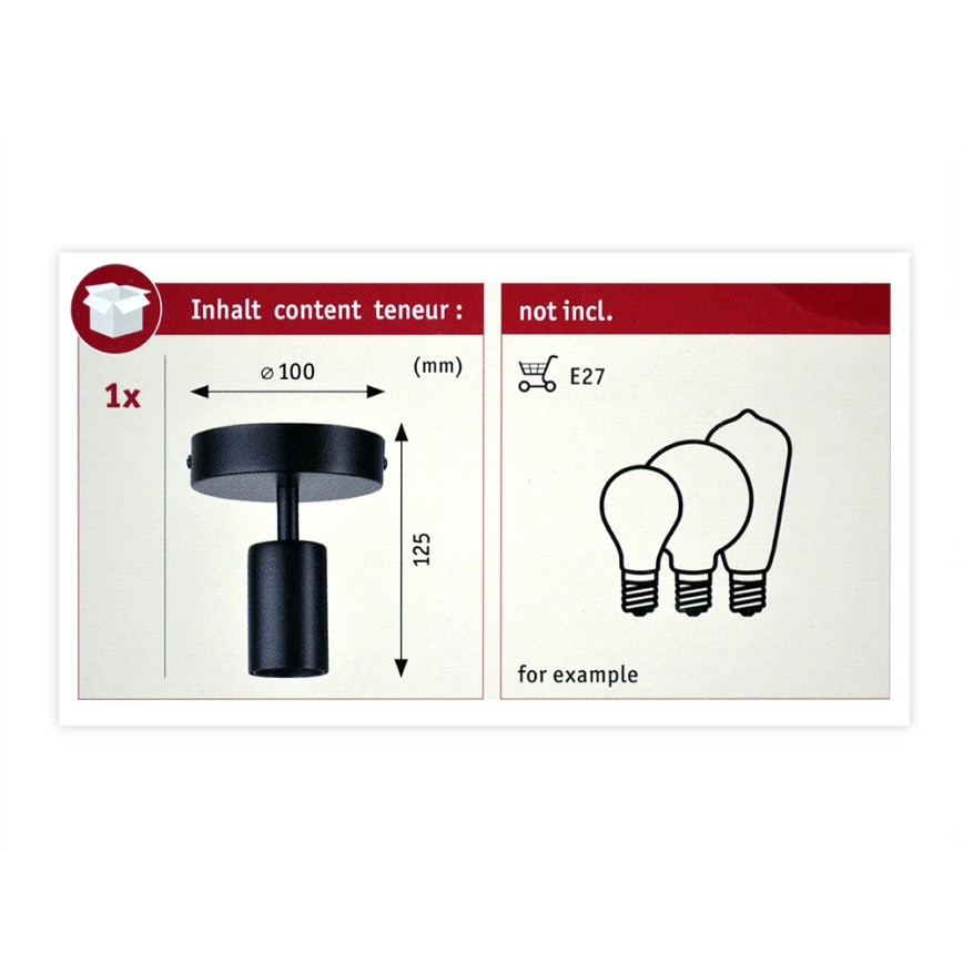 Paulmann 79760 - Plafonieră HALDOR 1xE27/20W/230V