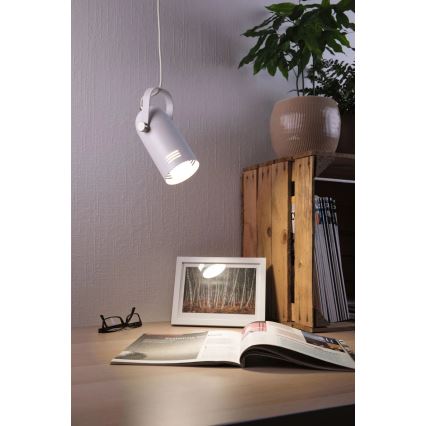 Paulmann 79767 - Lustră LAVEA LED RGBW 1xE27/9W, 230V, pe cablu, albă