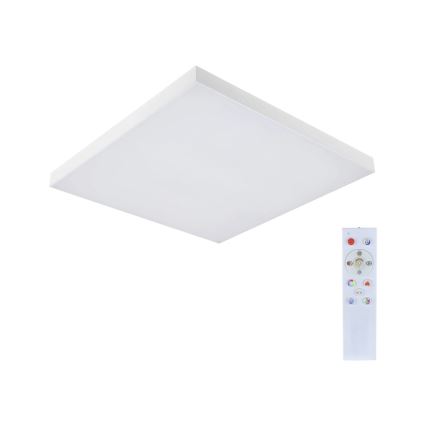 Plafonieră LED dimabilă Paulmann LORIA 79910, 31W RGBW, 230V, 3000–6500K, 59,5 x 59,5 cm, albă + telecomandă