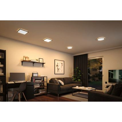 Paulmann 79920 - Panou LED dimabil ATRIA 11,2 W, 230 V, 3000 K, 19 x 19 cm, negru
