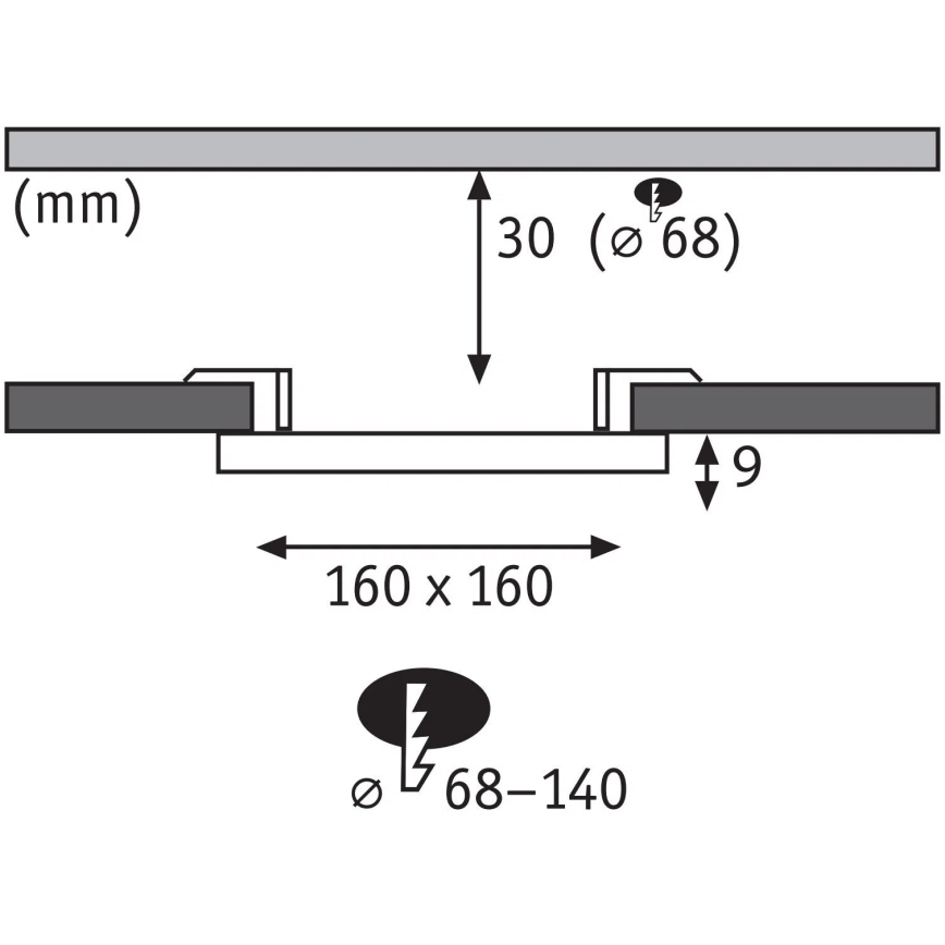 Paulmann 79948 - Spot LED încastrat pentru baie VARIFIT, dimerizabil, 12W, IP44, 230V