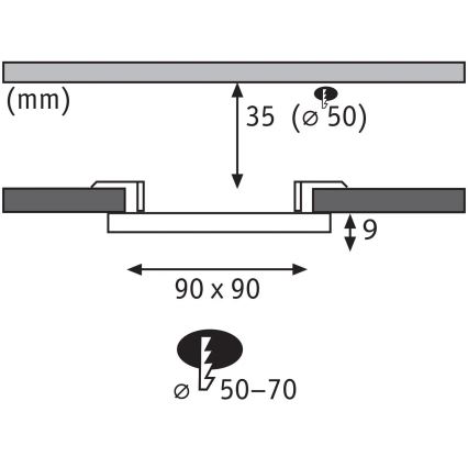 Paulmann 79953 - Spot LED 6W încastrat VARIFIT pentru baie, dimabil, IP44, 230V
