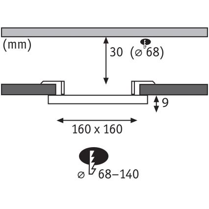 Paulmann 79954 - Spot încastrat pentru baie LED/12W IP44 dimabil VARIFIT 230V