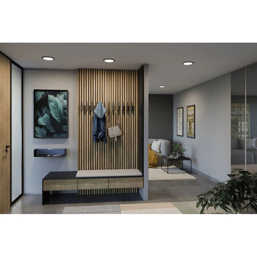 Paulmann 79965 - Lampă LED încastrată pentru baie AREO, 13W, IP44, reglabilă, 230V, Ø 17,5 cm, negru