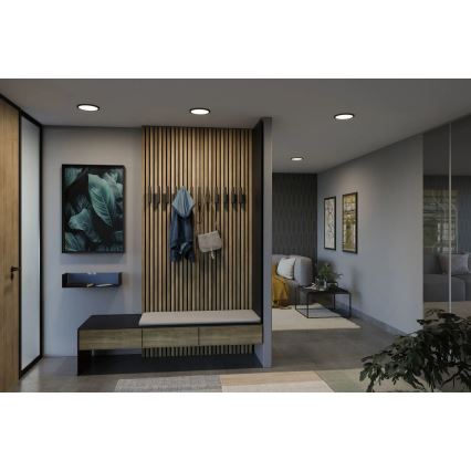 Paulmann 79965 - Lampă LED încastrată pentru baie AREO, 13W, IP44, reglabilă, 230V, Ø 17,5 cm, negru