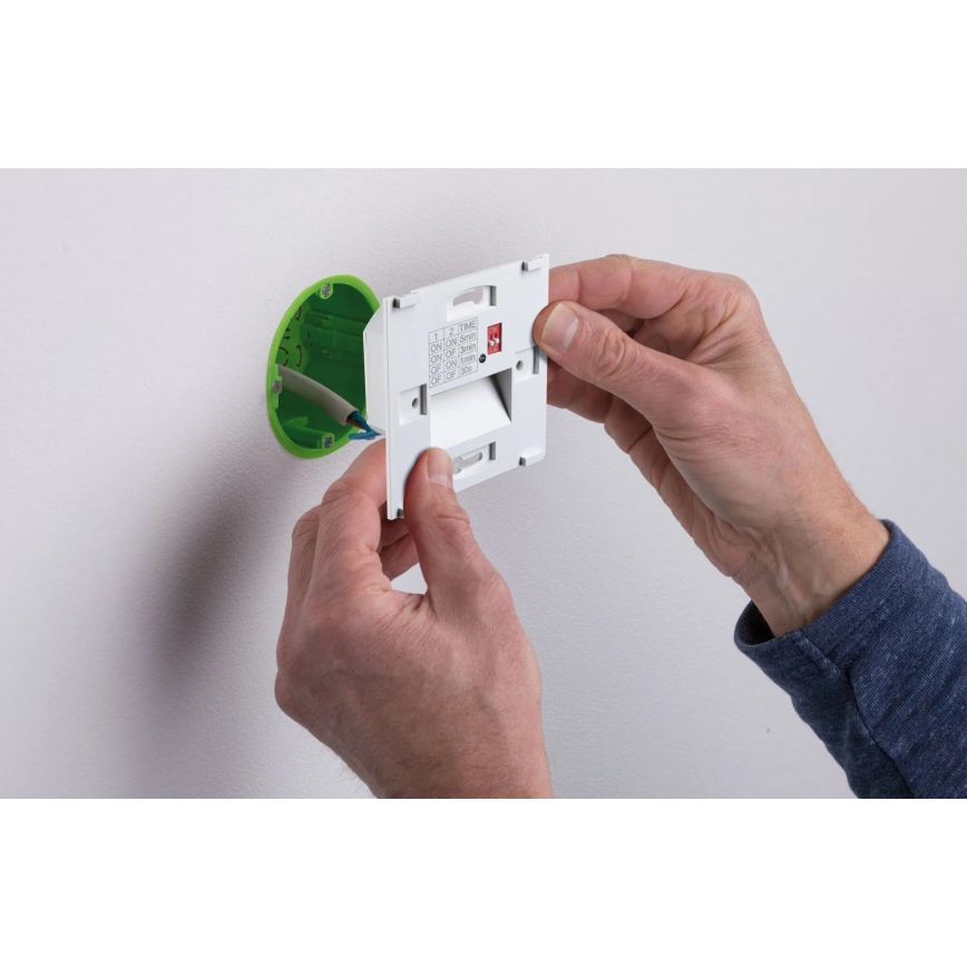 Paulmann 80003 - Lampă LED de 1W pentru scări cu senzor TSARO 230V, crom mat/lead