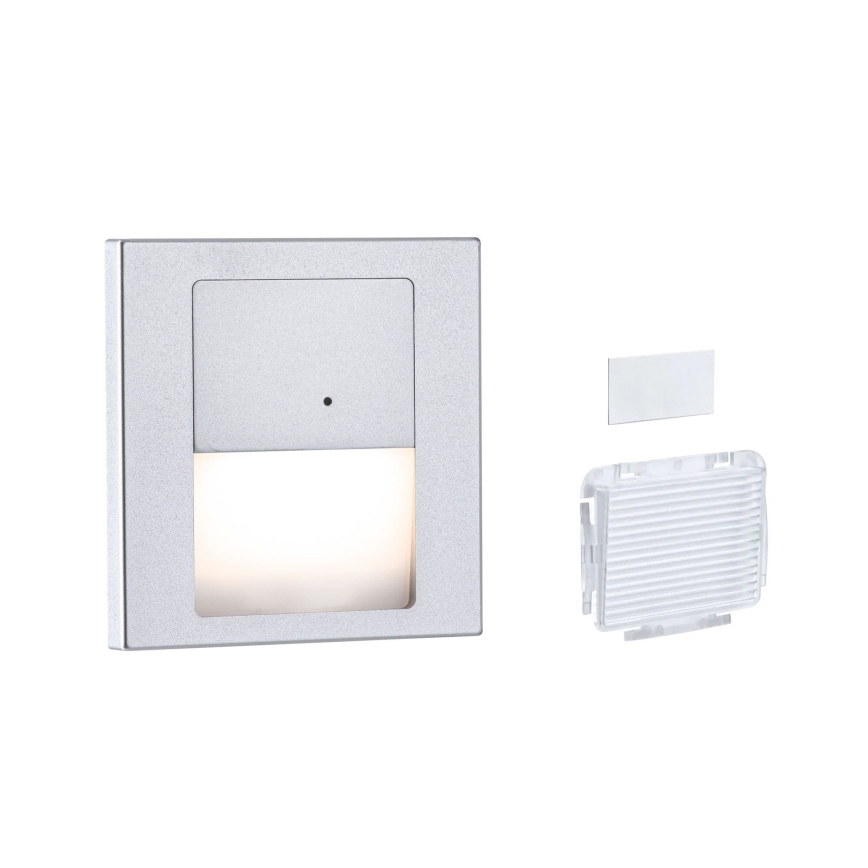 Paulmann 80003 - Lampă LED de 1W pentru scări cu senzor TSARO 230V, crom mat/lead