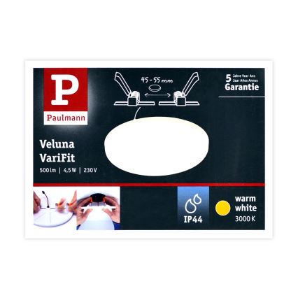 Paulmann 92387 - LED/4,5W IP44 Lampă încastată baie VARIFIT 230V