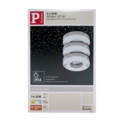 Paulmann 92549 - SET 3x Corp de iluminat baie PREMIUM LINE 3xGU5,3/35W/230V/12V