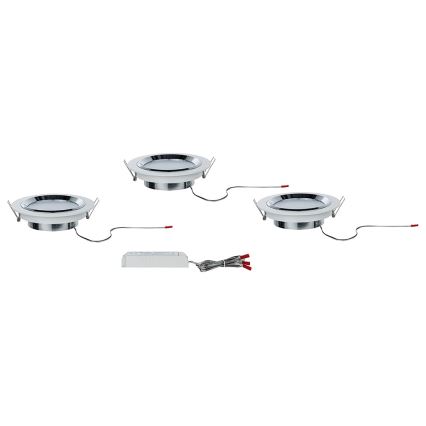Paulmann 92693 - SET 3xLED/8W Lampă încastrată dimmabilă PREMIUM LINE 230/