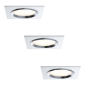 Paulmann 92695 - SET 3xLED/8W Plafonieră încastrabilă DICE cu reglare intensitate, 230V