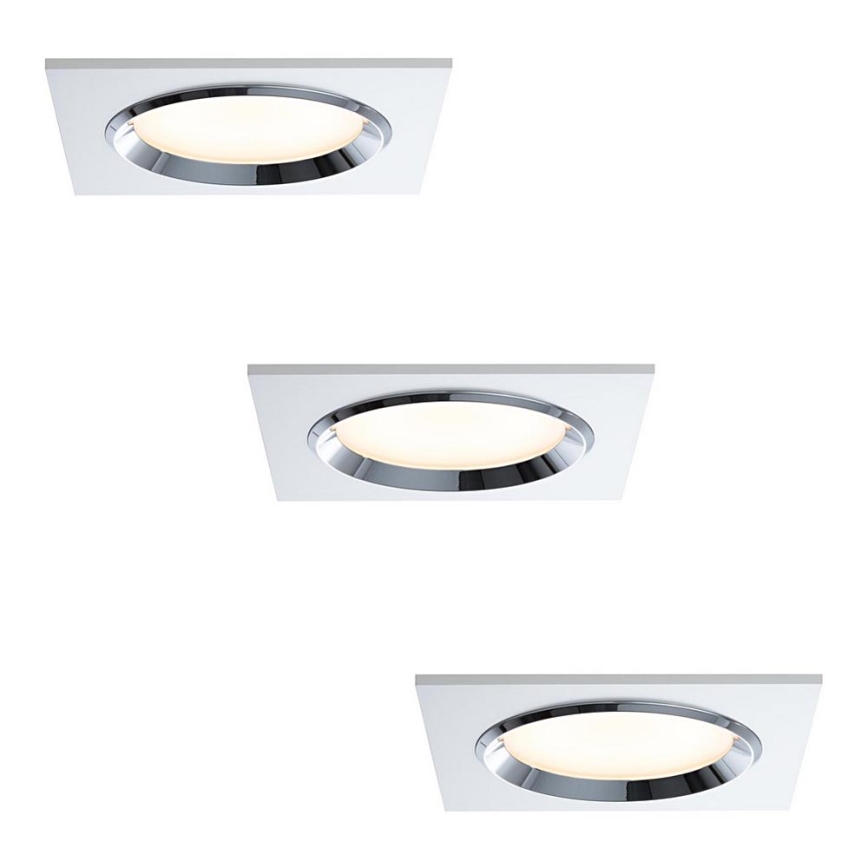 Paulmann 92695 - SET 3xLED/8W Plafonieră încastrabilă DICE cu reglare intensitate, 230V