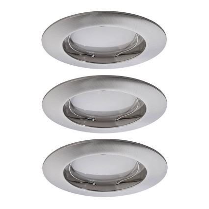 Paulmann 92827 - SET 3xLED/7W IP44 Lumină încastrabilă pentru baie, reglabilă COIN 230V