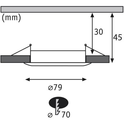 Paulmann 92827 - SET 3xLED/7W IP44 Lumină încastrabilă pentru baie, reglabilă COIN 230V