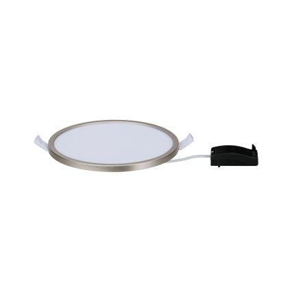 Paulmann 92935 - Corp de iluminat încastrat LED compatibil cu dimmer AREO pentru baie, 12W, IP44, 230V, Ø 18 cm, crom mat