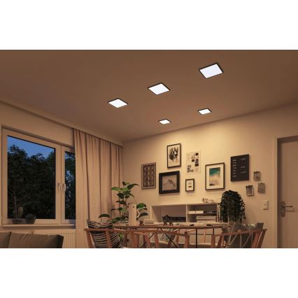 Paulmann 93101 - Spot LED încastrat AREO 13W, IP44, pentru baie, 230V, 2000/3000/4000K, 17,5x17,5 cm, negru