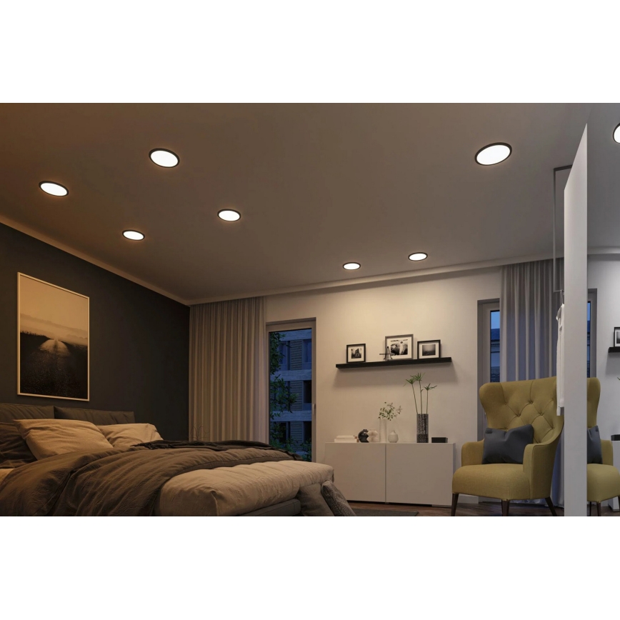 Paulmann 93102 - LED/16W IP44 Corp de iluminat încastrat pentru baie AREO 230V 2000/3000/4000K Ø 23 cm negru