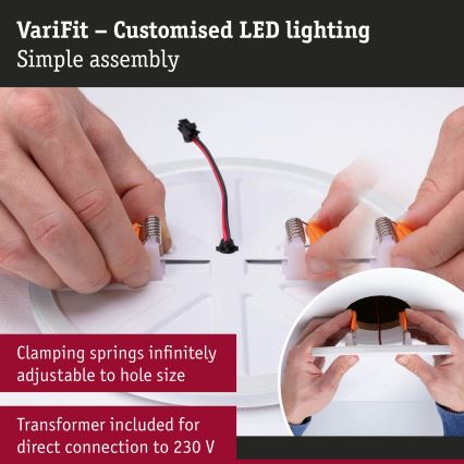 Paulmann 93102 - LED/16W IP44 Corp de iluminat încastrat pentru baie AREO 230V 2000/3000/4000K Ø 23 cm negru