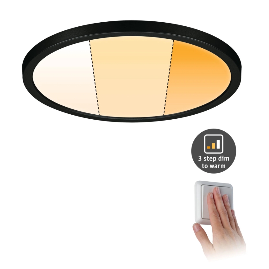 Paulmann 93102 - LED/16W IP44 Corp de iluminat încastrat pentru baie AREO 230V 2000/3000/4000K Ø 23 cm negru