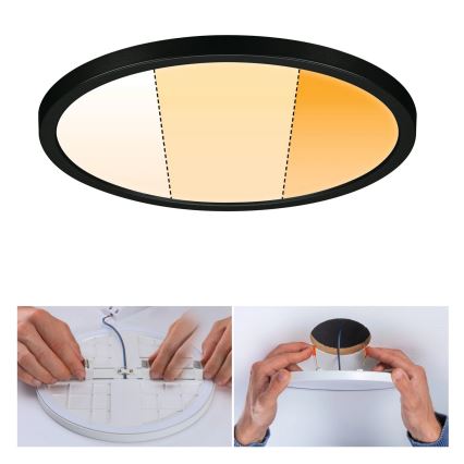Paulmann 93102 - LED/16W IP44 Corp de iluminat încastrat pentru baie AREO 230V 2000/3000/4000K Ø 23 cm negru