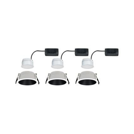 Paulmann 93402 - SET 3xLED/6W IP44 Lămpi încastrate pentru baie COLE, cu funcție de reglare a intensității, 230V