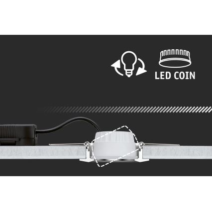 Paulmann 93402 - SET 3xLED/6W IP44 Lămpi încastrate pentru baie COLE, cu funcție de reglare a intensității, 230V
