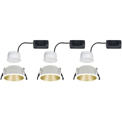 Paulmann 93406 - SET 3xLED/6,5W IP44 Lumină încastrabilă reglabilă pentru baie COLE 230V