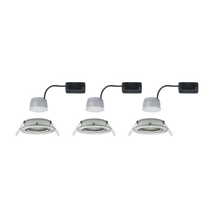 Paulmann 93483 - SET 3xLED/6,5W IP23 Lumină încastrabilă reglabilă pentru baie NOVA 230V