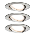 Paulmann 93483 - SET 3xLED/6,5W IP23 Lumină încastrabilă reglabilă pentru baie NOVA 230V