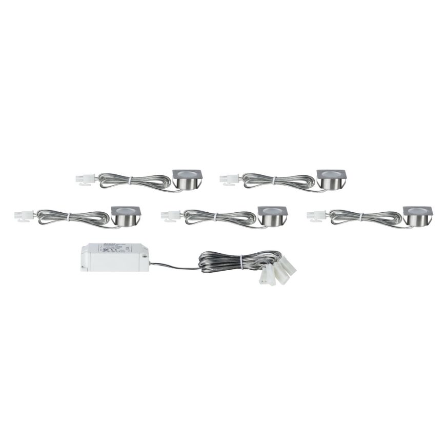 Paulmann 93587 - SET 5x Lampă încastrată LED 5xLED/0,4W/12V/230V 2700K