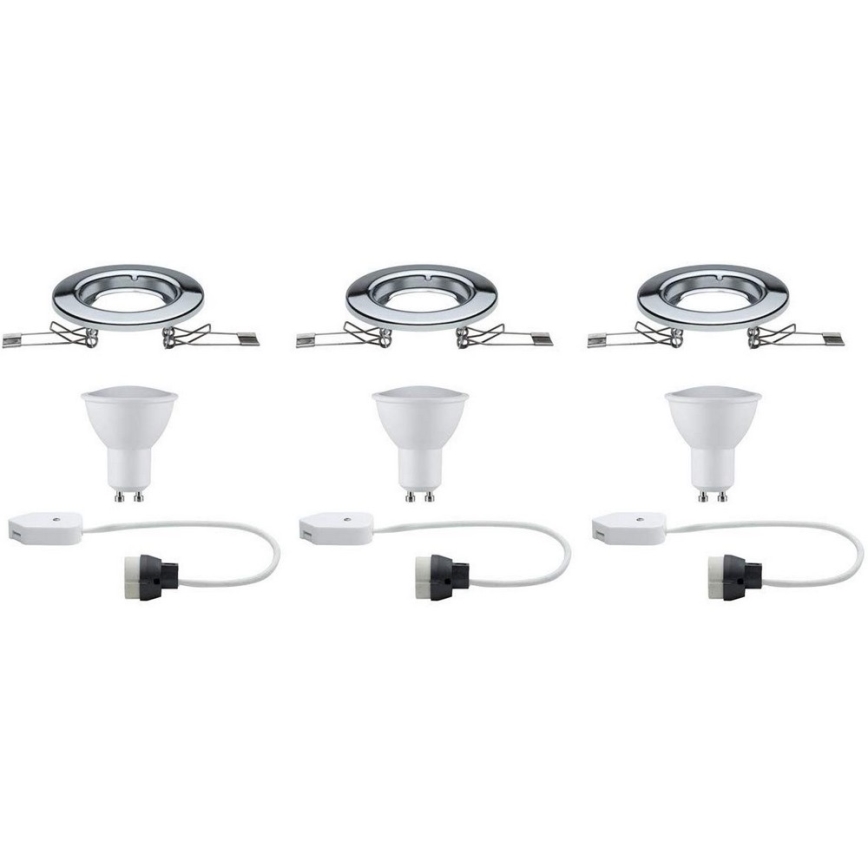 Paulmann 93853 - SET 3xLED-GU10/4,5W Lampă încastrată STARR 230V