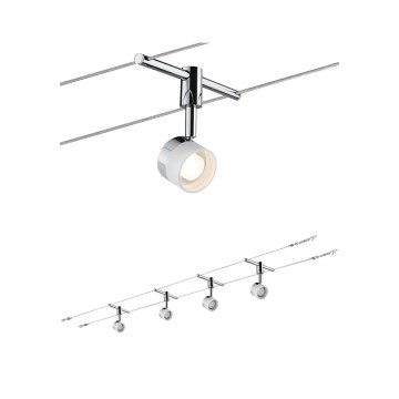 Paulmann 94080 - Set 4xLED/4,8W Sistem complet cu cablu STAGE 230V crom lucios