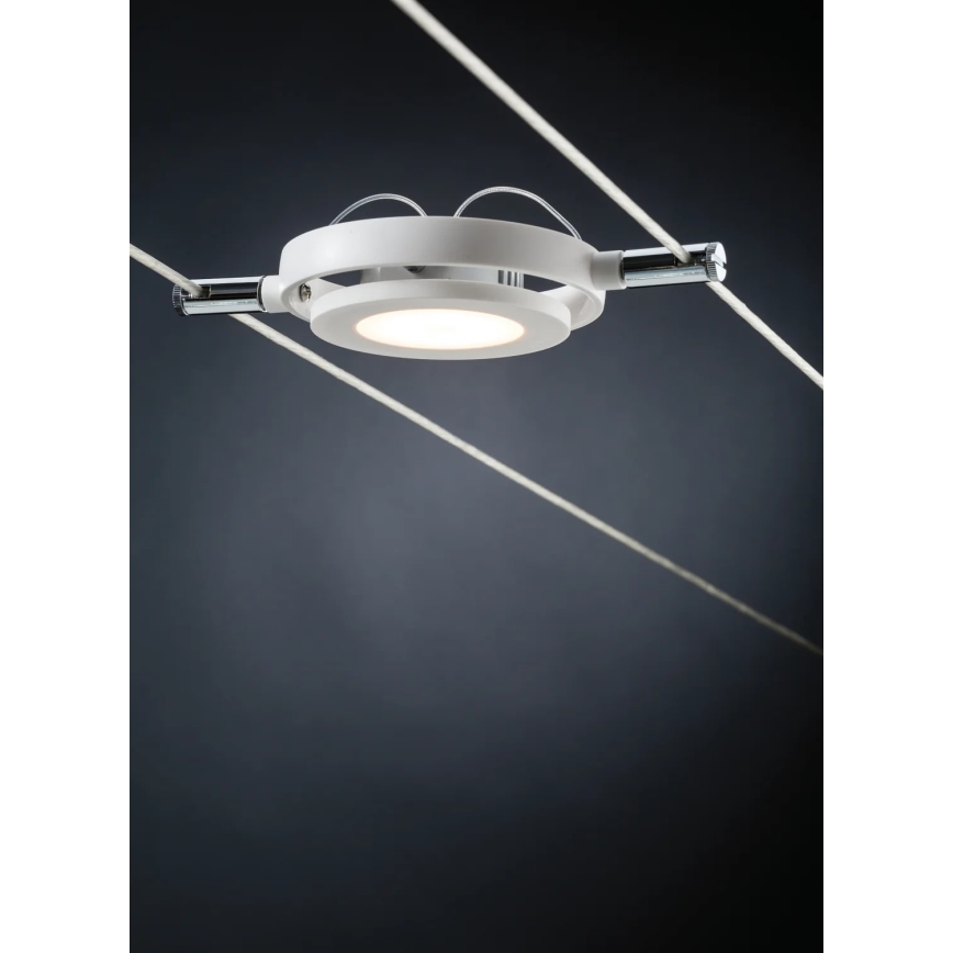 Paulmann 94106 - SET 6xLED/4W Spot pentru sistem cu cablu ROUNDMAC 230V alb